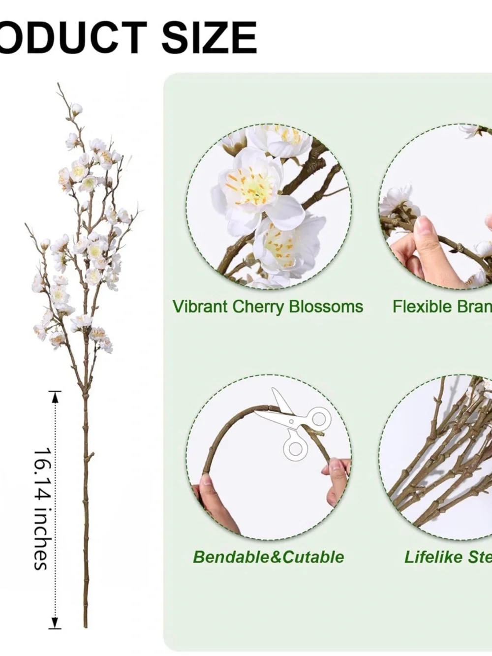 New Florisso Faux Cherry Blossom Branches 34.45